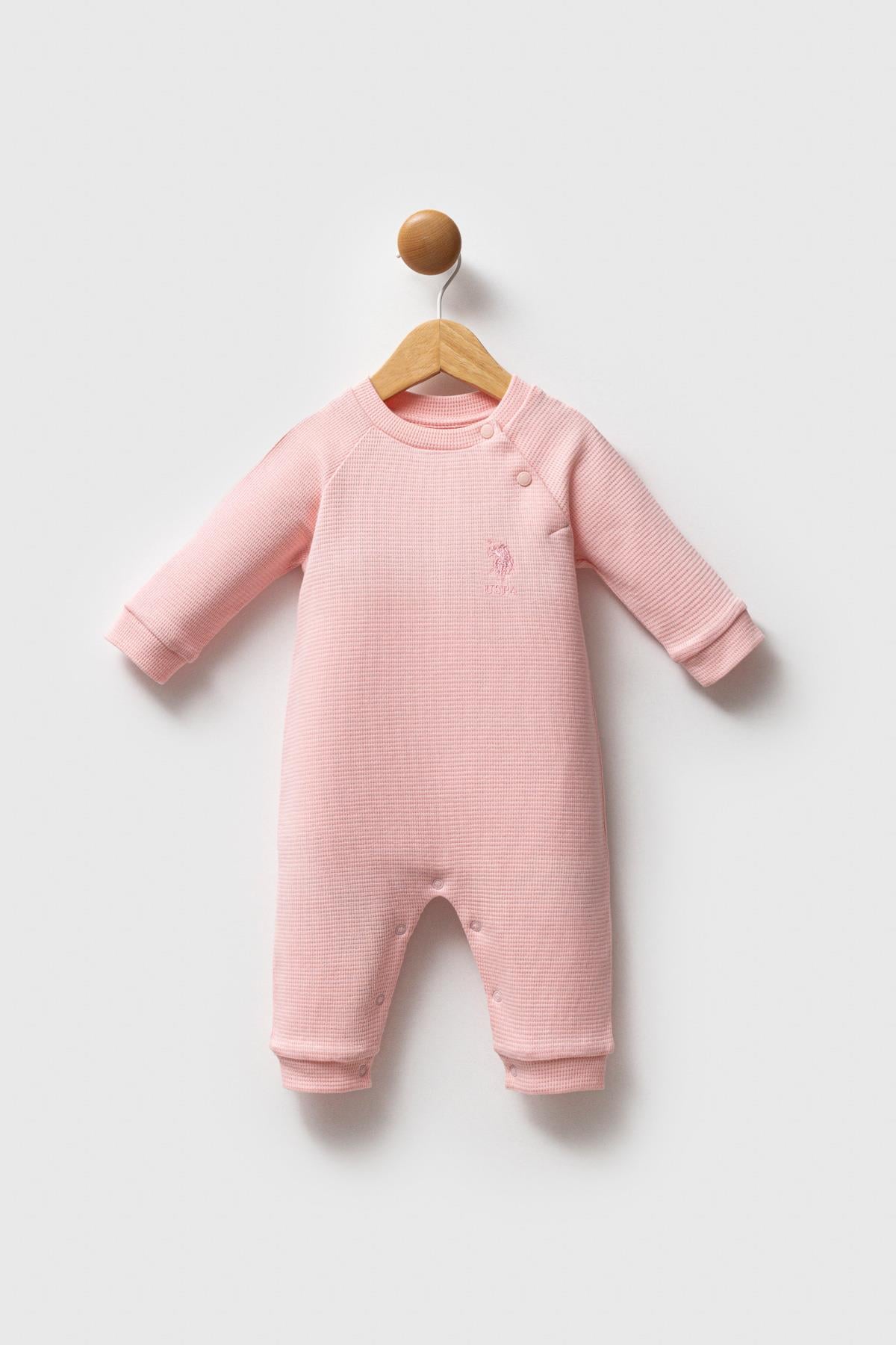 U.S. Polo Assn Kız Bebek USB2717 Tulum Açık Pembe