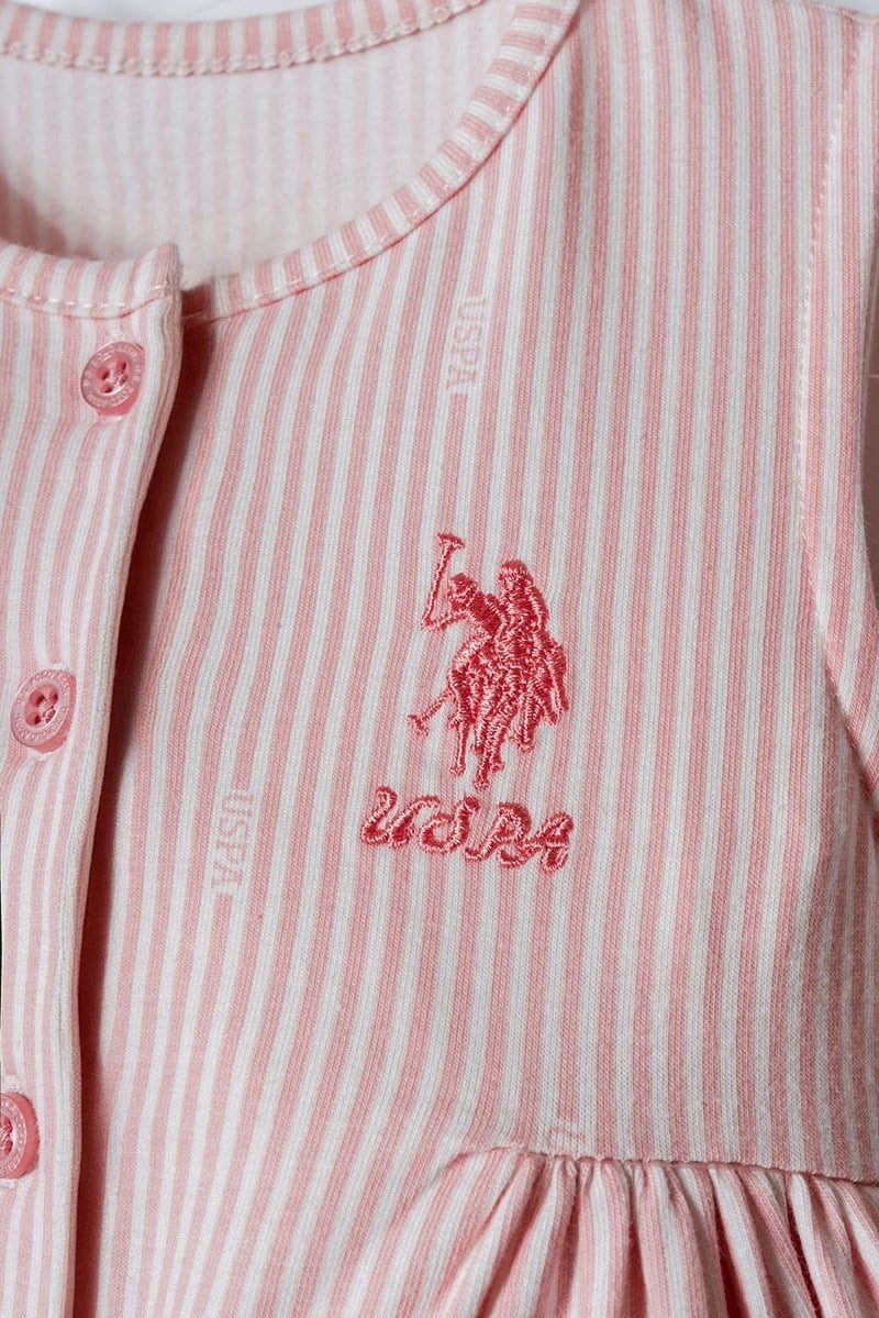 U.S. Polo Assn Kız Bebek Tulum Pembe