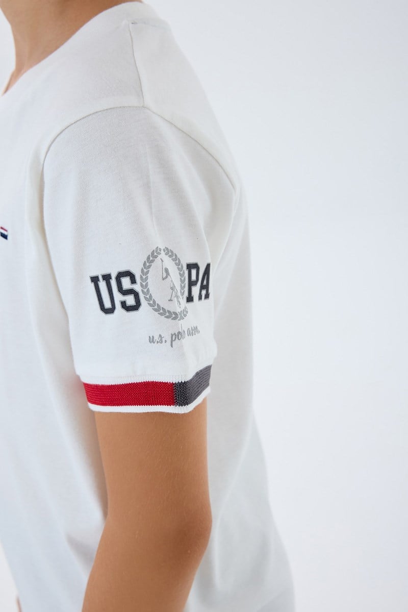 U.S. Polo Assn Erkek Çocuk Bermuda  2'li Takım Beyaz