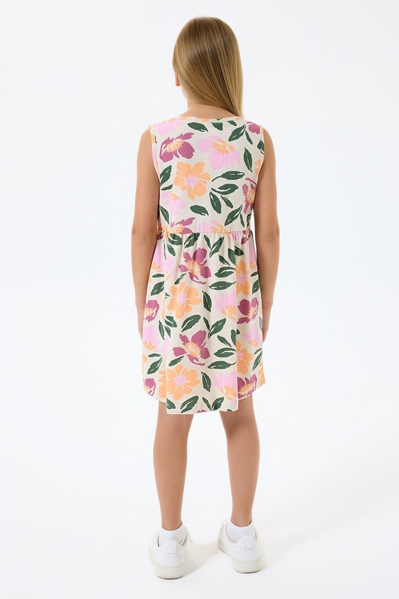 U.S. Polo Assn Kız Çocuk  Elbise Bej