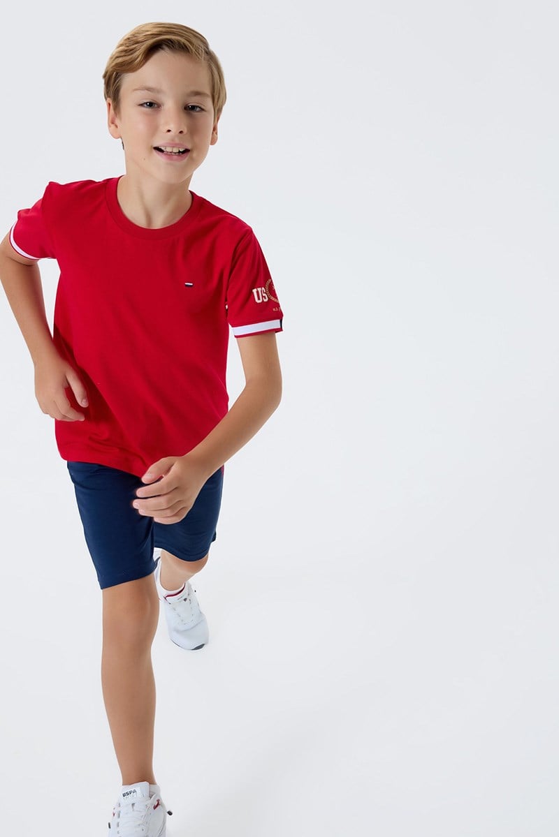 U.S. Polo Assn Erkek Çocuk Bermuda  2'li Takım Kırmızı