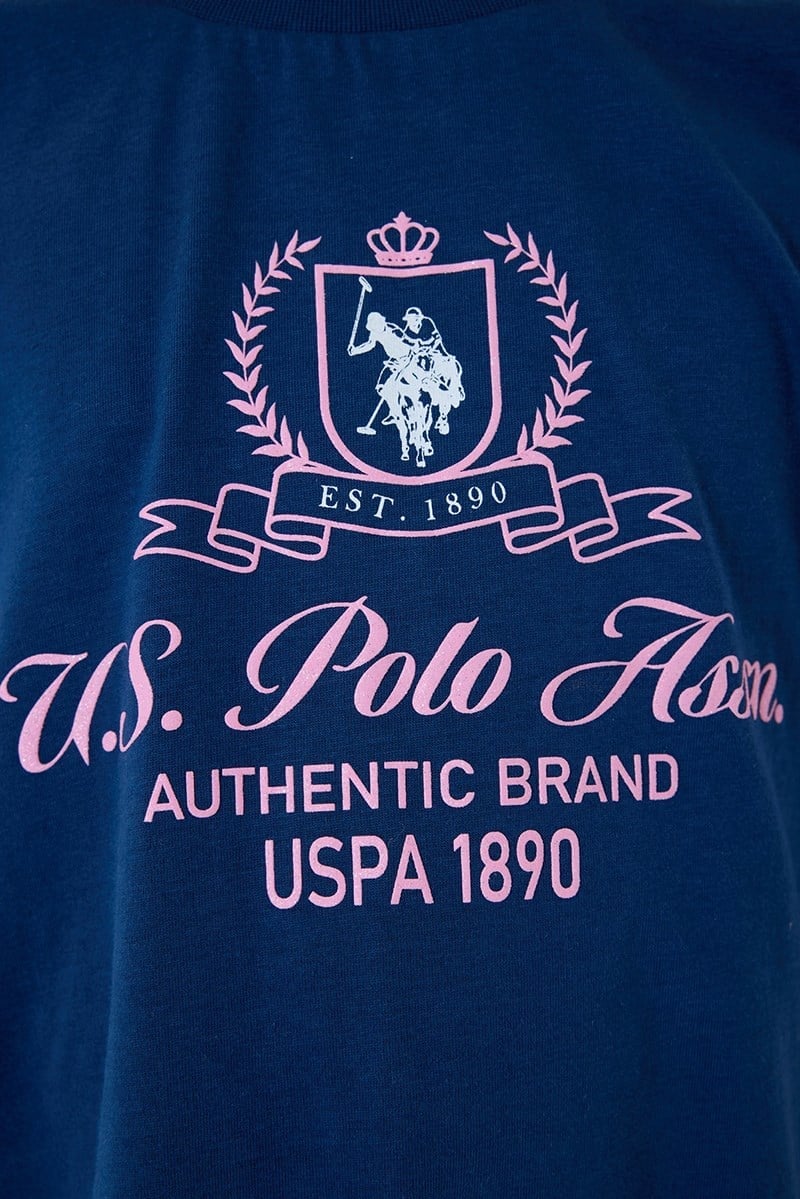 U.S. Polo Assn Kız Çocuk  Kapri Taytlı 2'li Takım Koyu İndigo