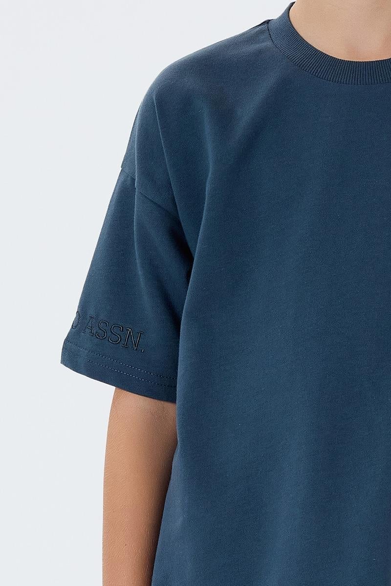 U.S. Polo Assn Erkek Çocuk  2 li Bermuda T-şhirt Takım Gri