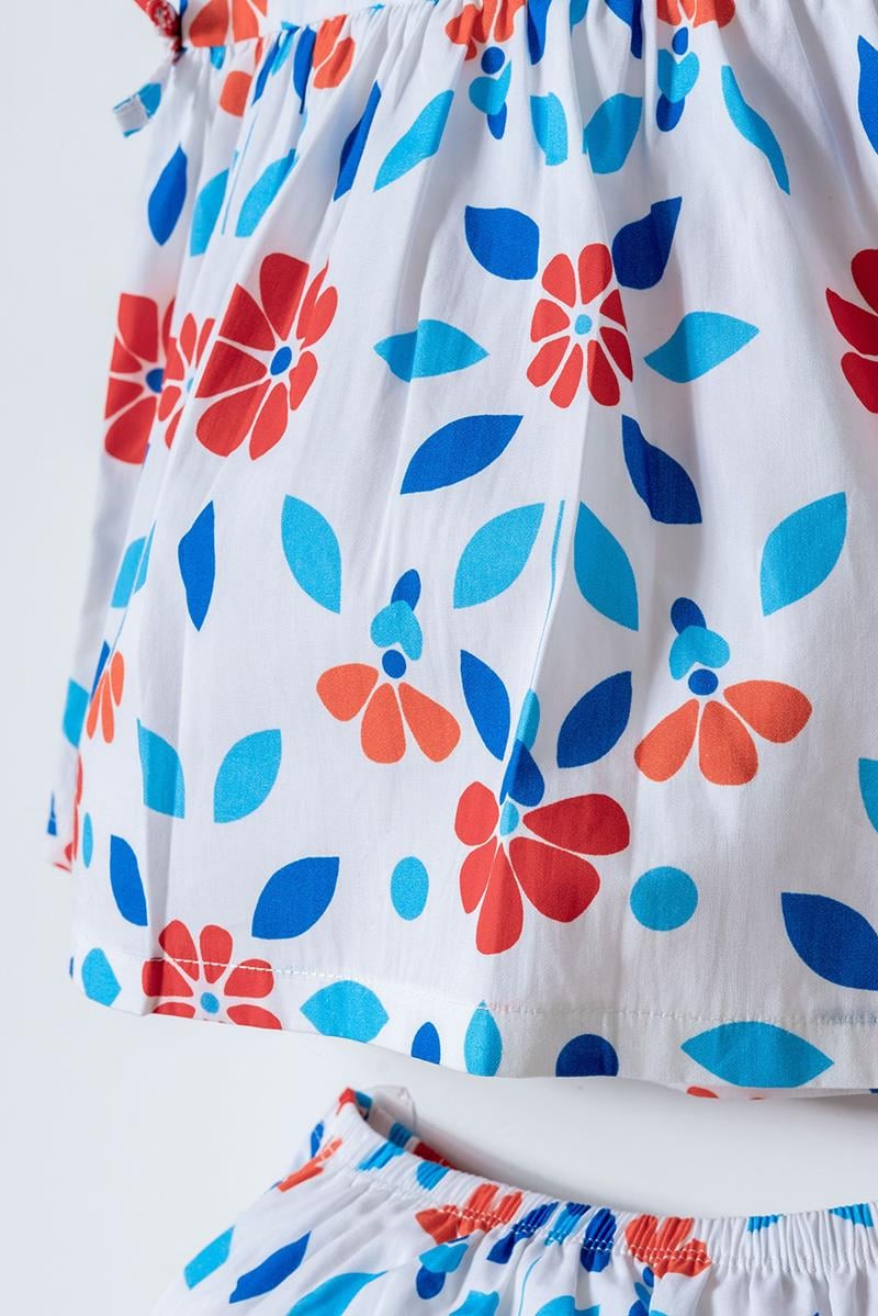 U.S. Polo Assn Kız Bebek Külotlu Dokuma Elbise Mavi-Turuncu