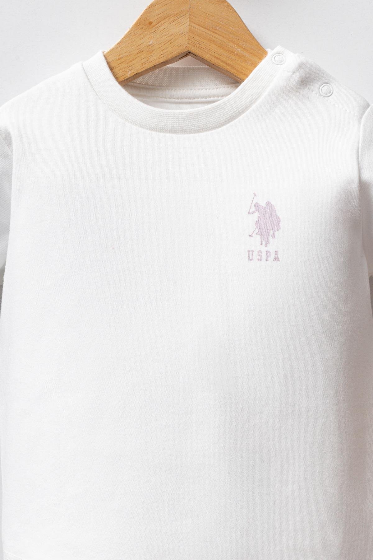 U.S. Polo Assn Kız Bebek 3'lü Takım Lila