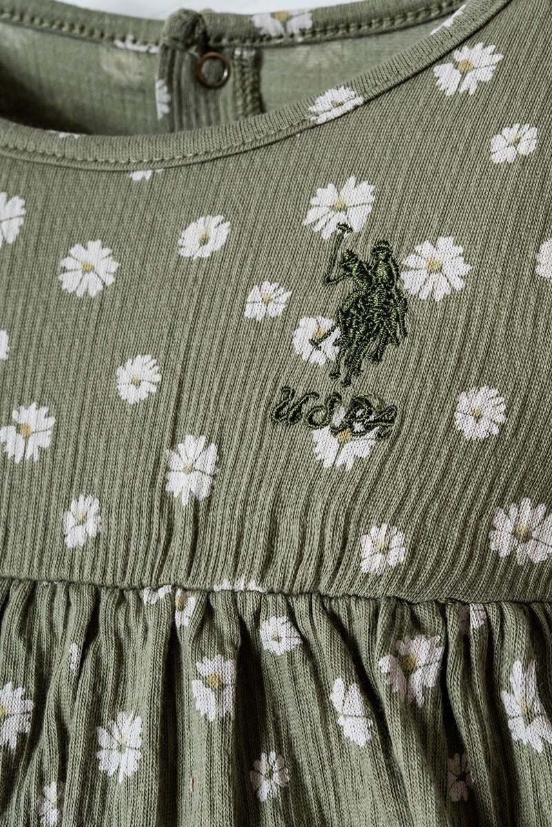 U.S. Polo Assn Kız Bebek Elbise Yeşil