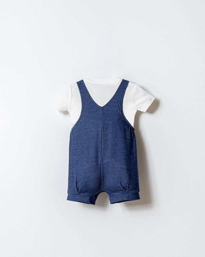 U.S. Polo Assn Erkek Bebek  2 li Salopet Takım Mavi