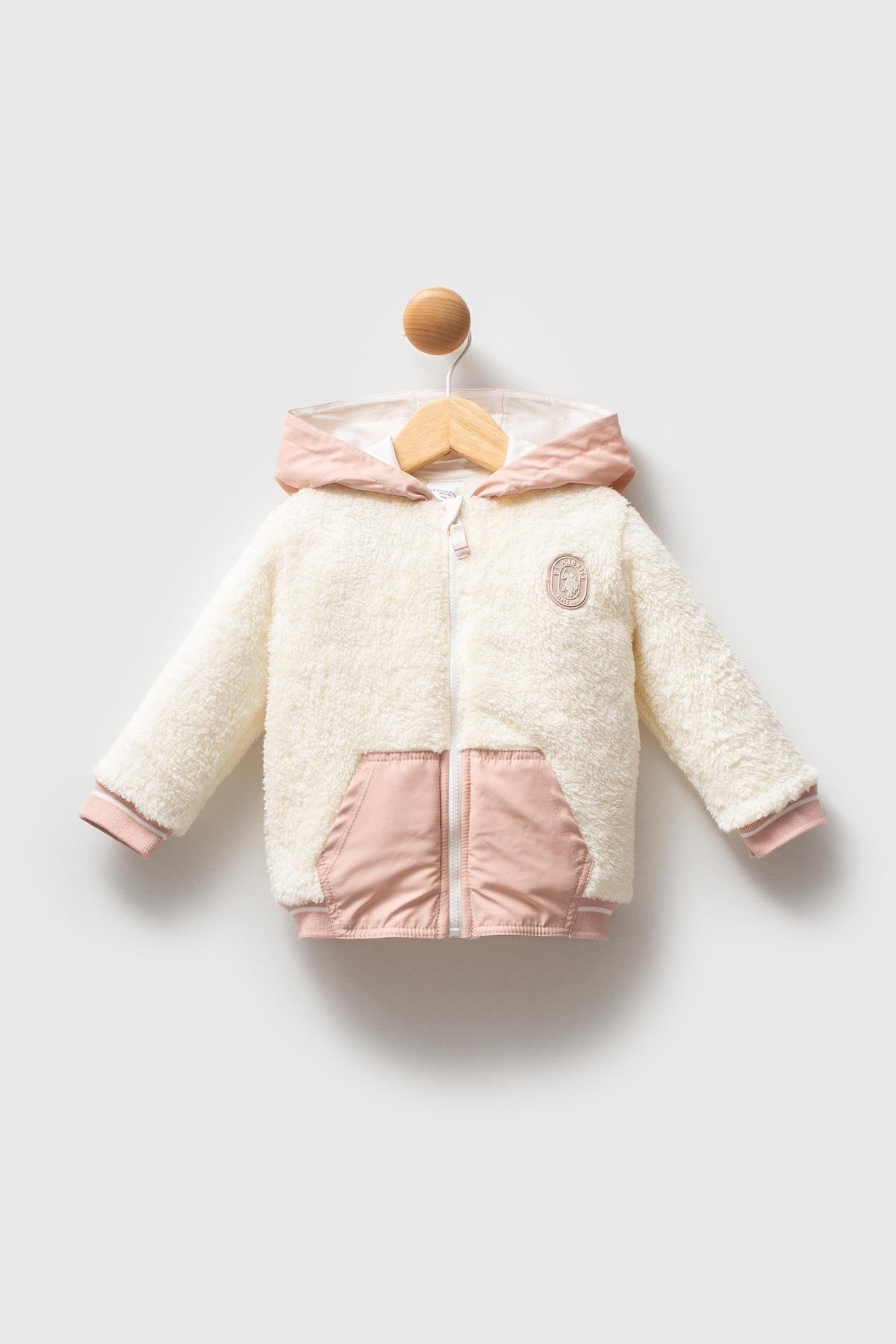 U.S. Polo Assn Kız Bebek Mont Beyaz
