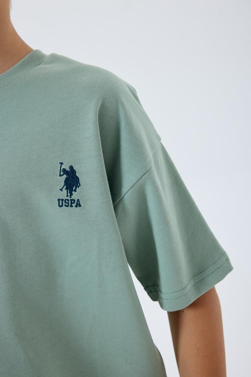 U.S. Polo Assn Erkek Çocuk  2 li Bermuda T-şhirt Takım Yeşil