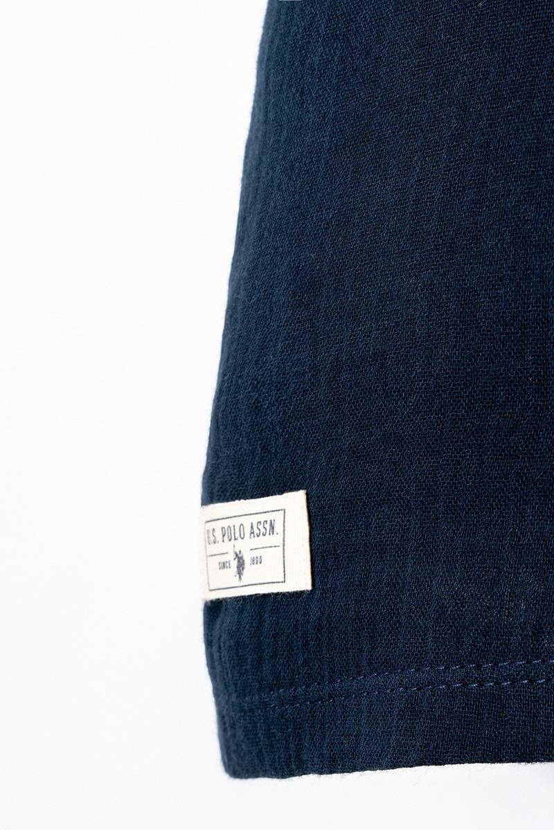 U.S. Polo Assn Erkek Bebek  2 li Şort Gömlek Takım Lacivert