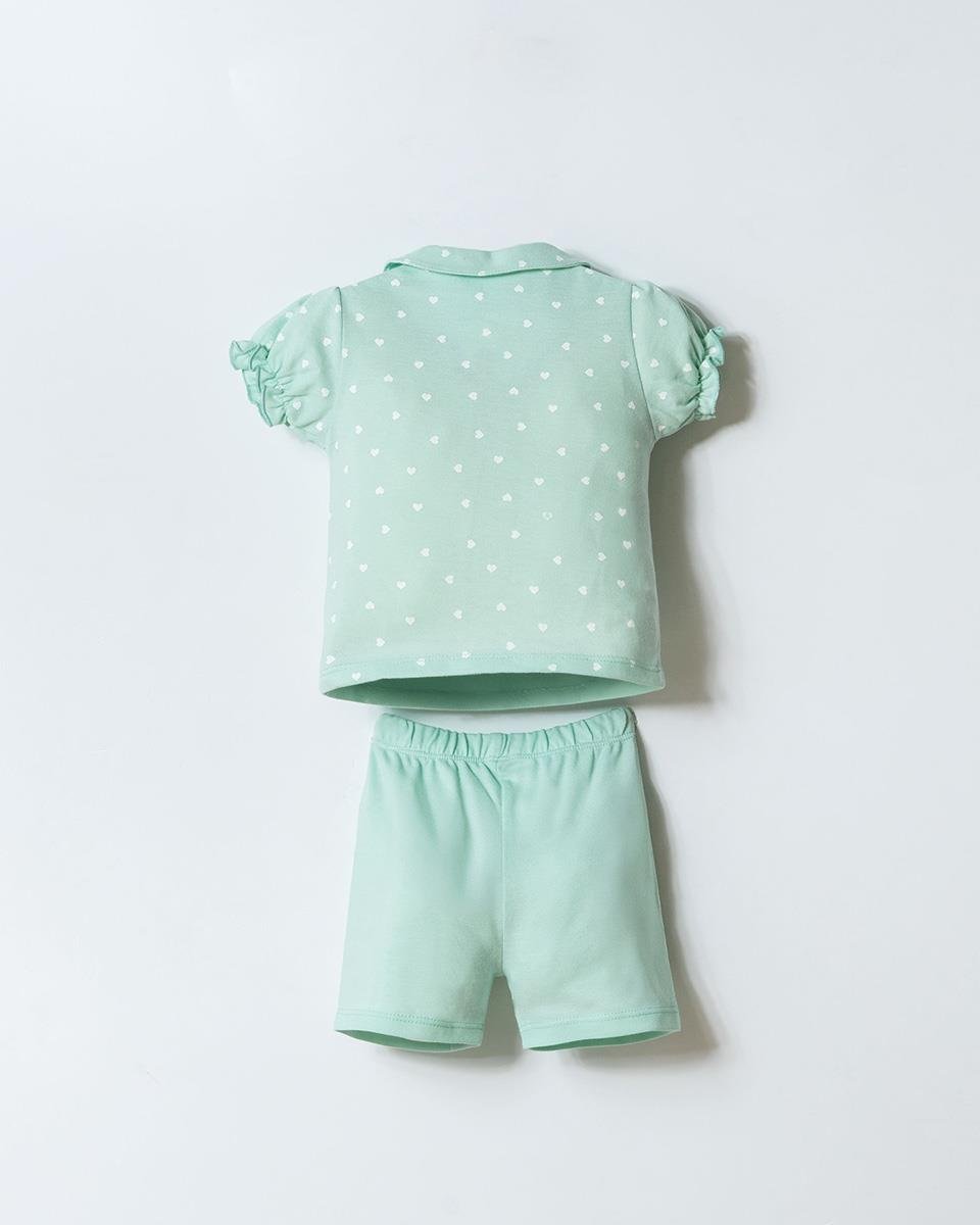 U.S. Polo Assn Kız Bebek  2 li Şort T-şhirt Takım Nil