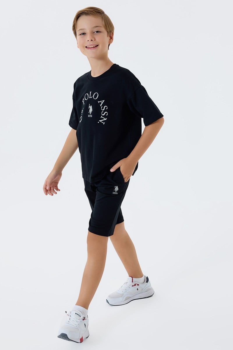 U.S. Polo Assn Erkek Çocuk Bermuda  2'li Takım Siyah