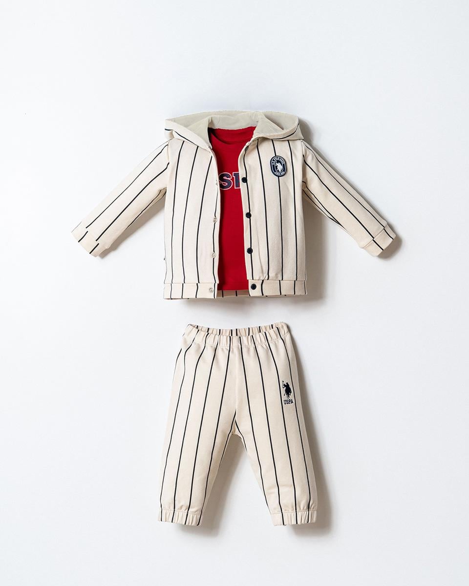 U.S. Polo Assn Erkek Bebek  3 lü Takım Kırmızı