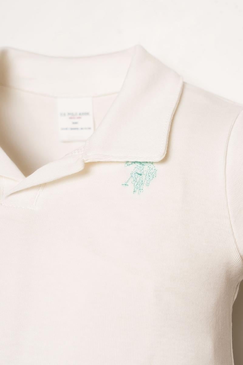 U.S. Polo Assn Erkek Bebek  2 li Şort T-şhirt Takım Beyaz - Mint