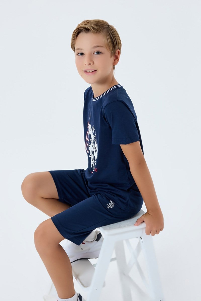 U.S. Polo Assn Erkek Çocuk Bermuda  2'li Takım Lacivert