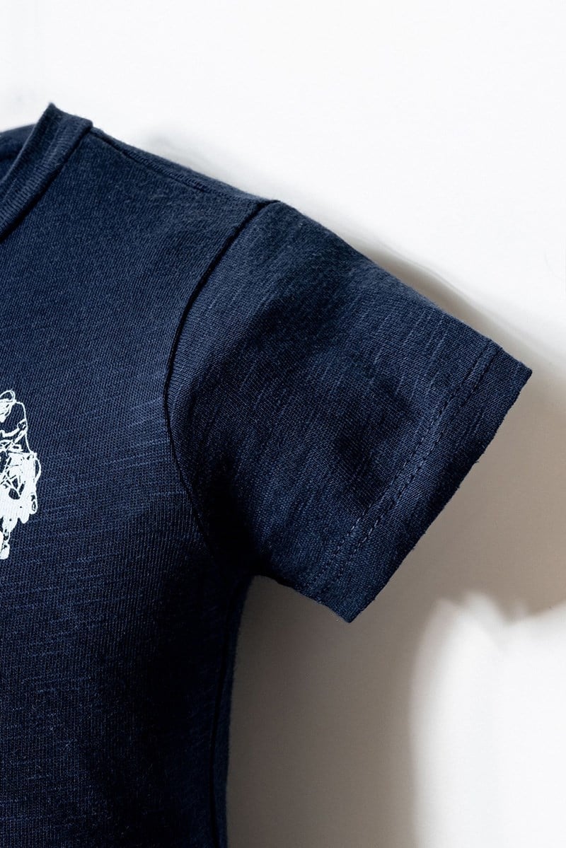 U.S. Polo Assn Erkek Bebek  2 li Şort T-shirt Takım Lacivert
