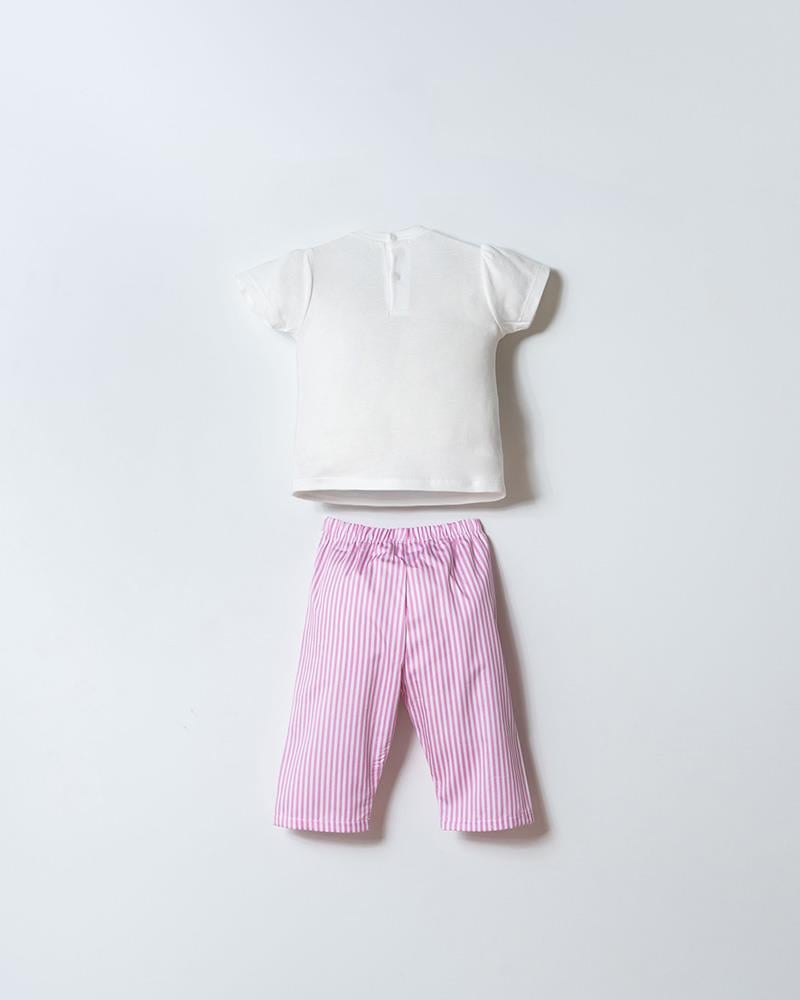 U.S. Polo Assn Kız Bebek  2 li T-şhirt Takım Beyaz