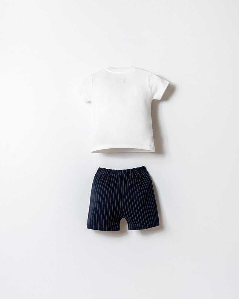 U.S. Polo Assn Erkek Bebek  2 li Şort T-şhirt Takım Beyaz