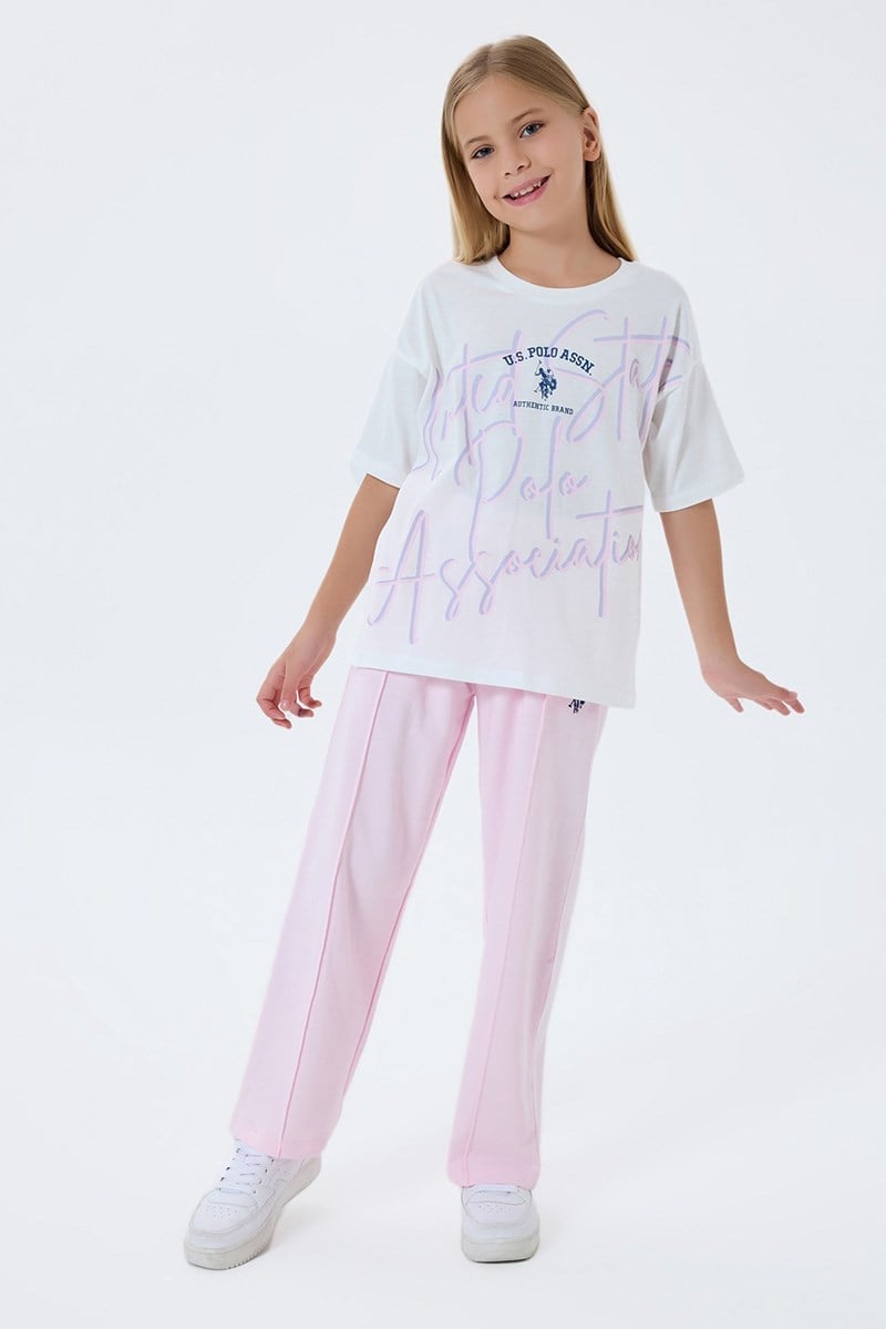 U.S. Polo Assn Kız Çocuk  2'li Takım Pembe