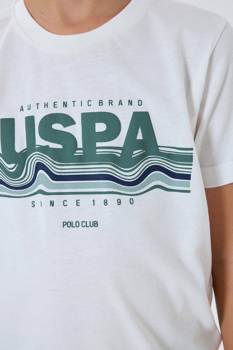 U.S. Polo Assn Erkek Çocuk  Kısa Kollu Pijama Takım Bej