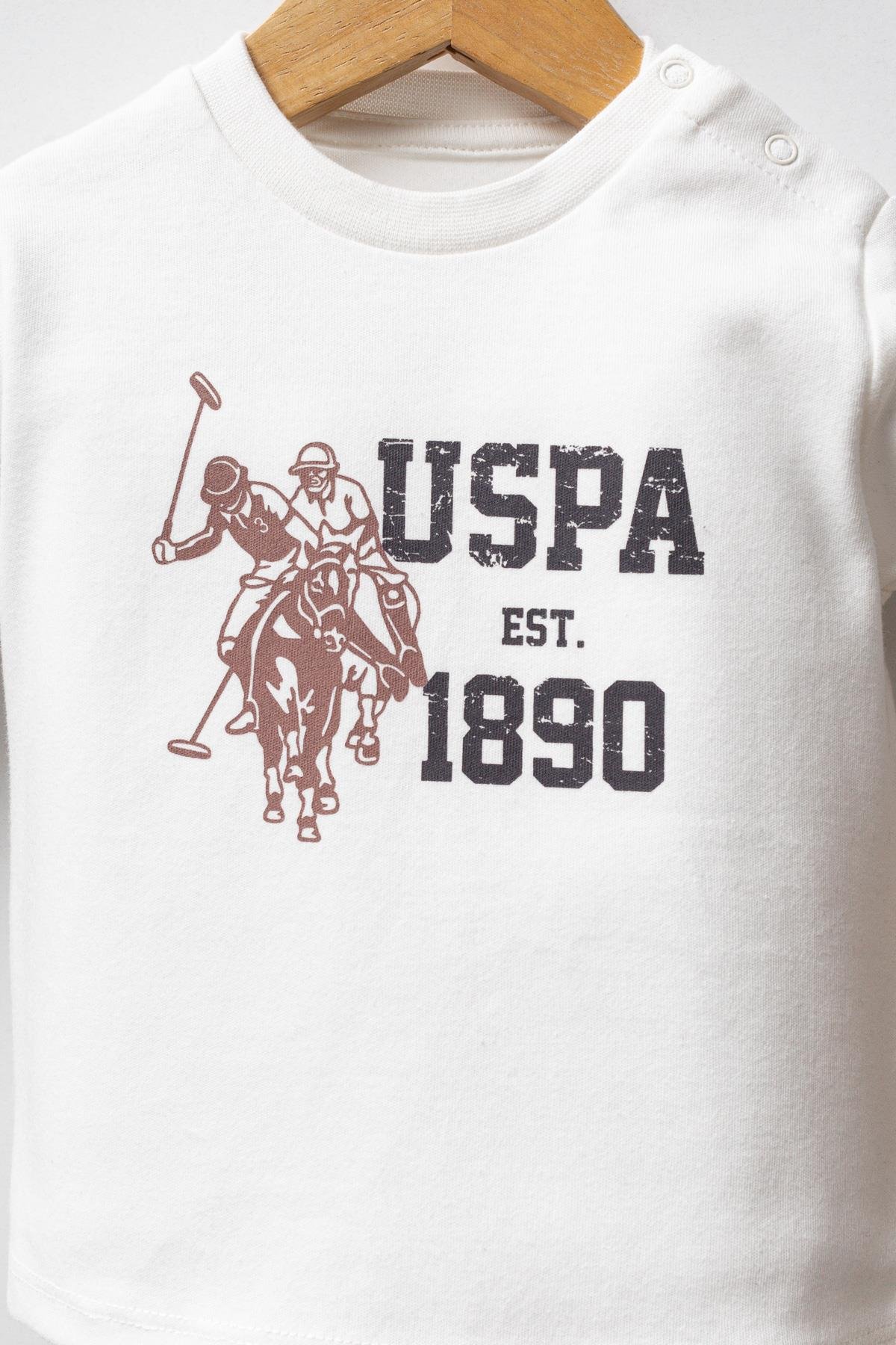 U.S. Polo Assn Erkek Bebek 3'lü Takım Füme