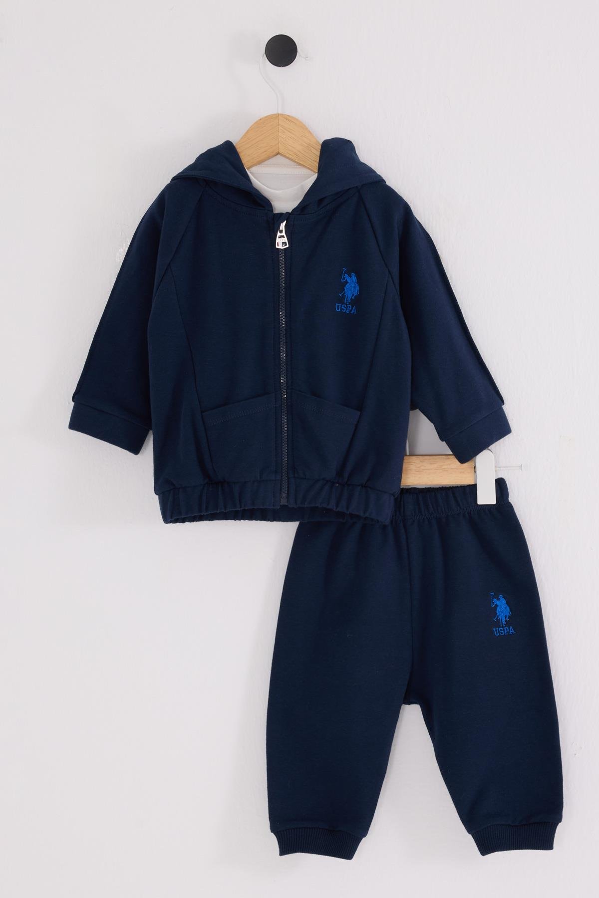 U.S. Polo Assn Erkek Bebek 3'lü Takım Lacivert