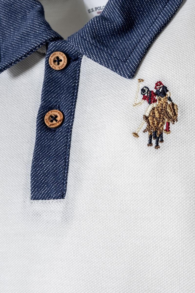 U.S. Polo Assn Erkek Bebek  2 li Şort T-şhirt Takım Beyaz