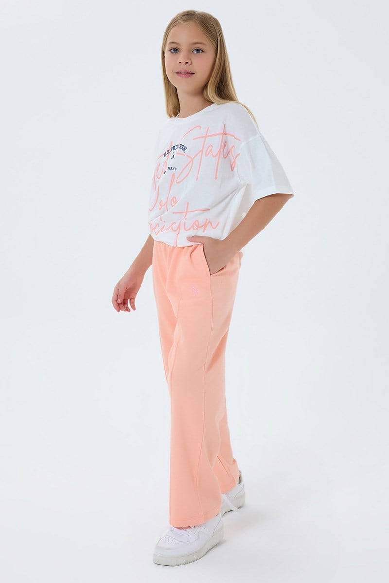 U.S. Polo Assn Kız Çocuk  2'li Takım Somon