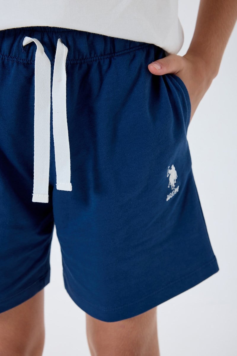 U.S. Polo Assn Kız Çocuk Şortlu  2'li Takım Beyaz