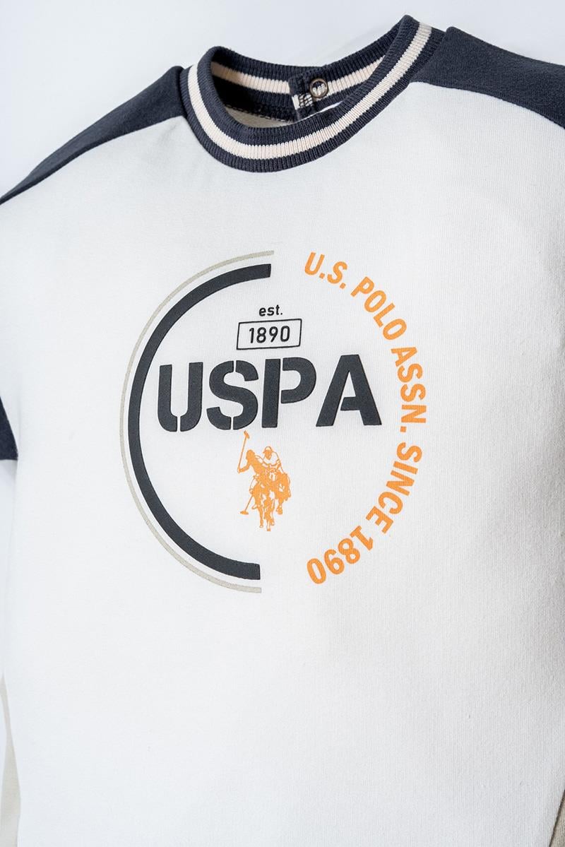 U.S. Polo Assn Erkek Bebek  2 li Şort T-şhirt Takım Füme