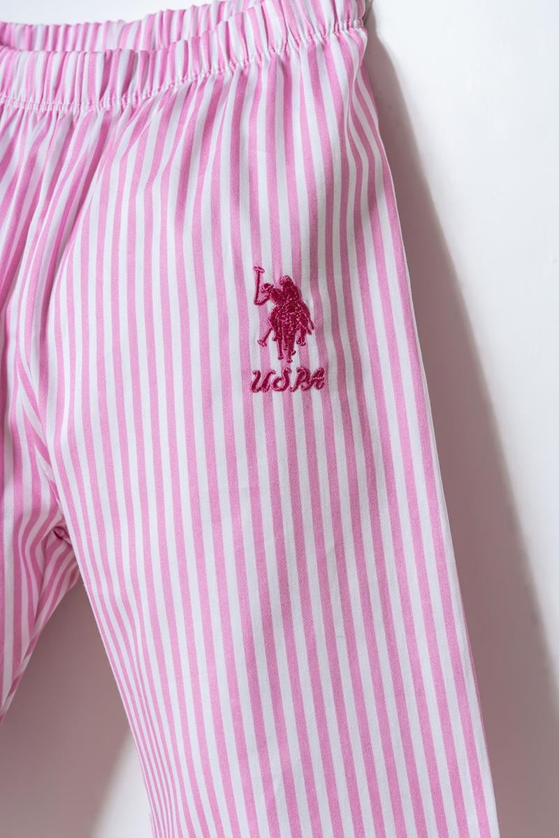 U.S. Polo Assn Kız Bebek  2 li T-şhirt Takım Beyaz