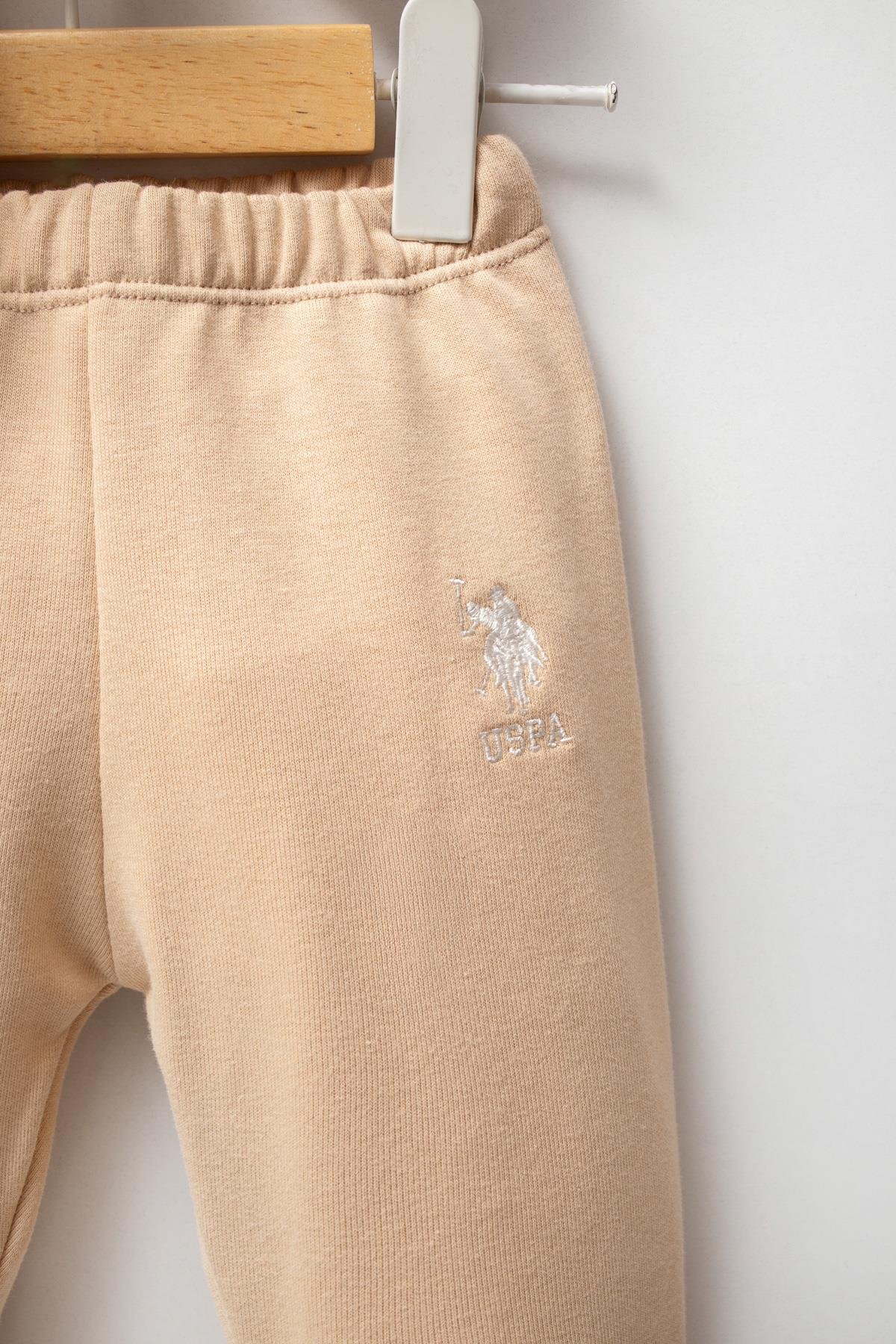 U.S. Polo Assn Kız Bebek 3'lü Takım Bej