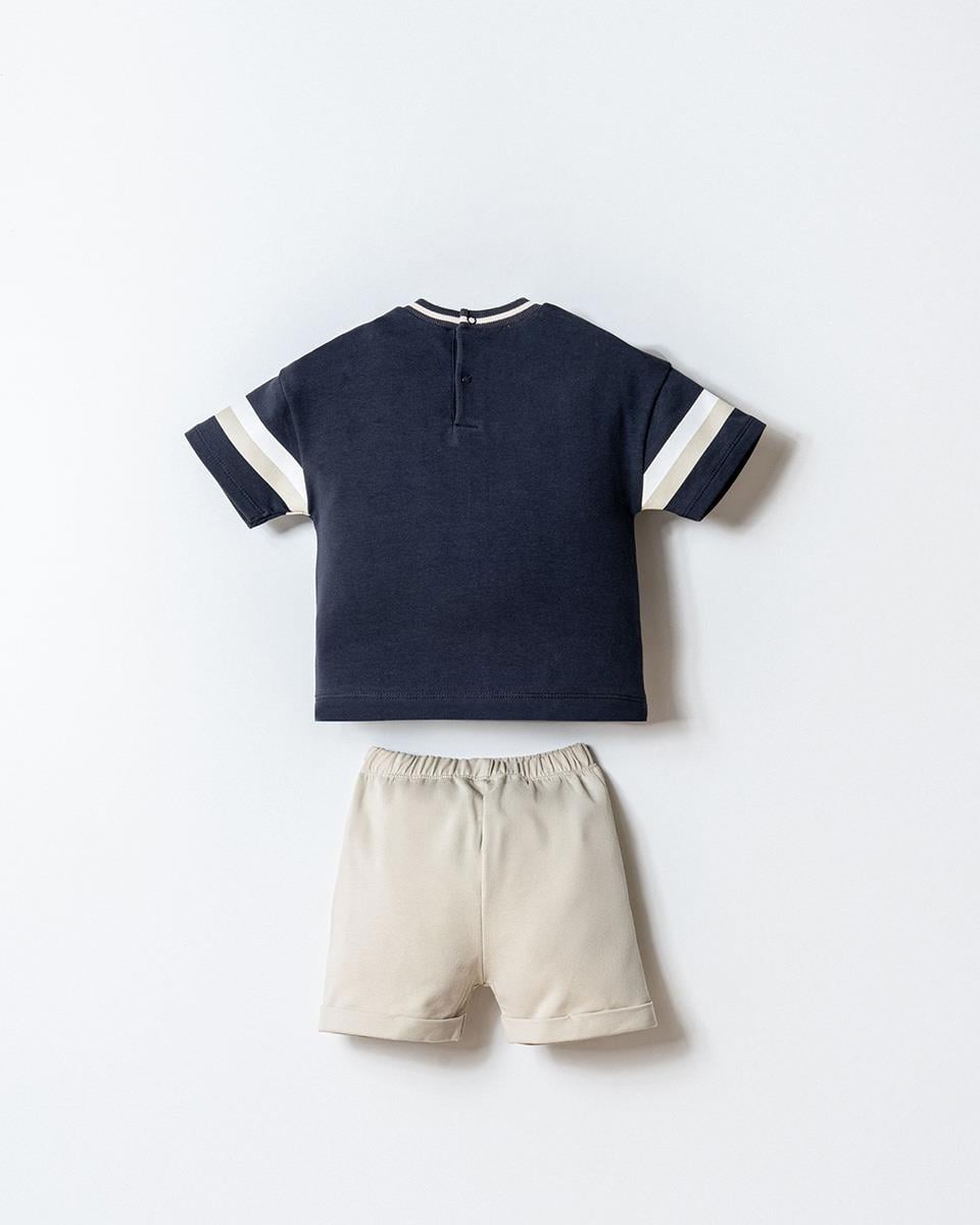 U.S. Polo Assn Erkek Bebek  2 li Şort T-şhirt Takım Füme