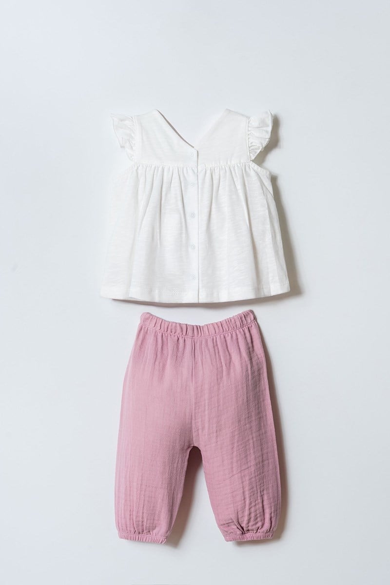 U.S. Polo Assn Kız Bebek  2'li Takım Lila