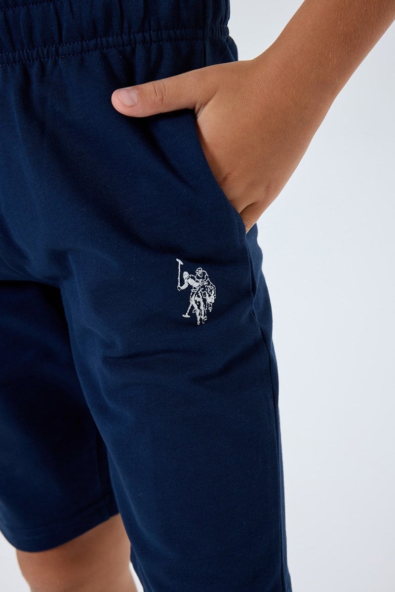 U.S. Polo Assn Erkek Çocuk Bermuda  2'li Takım Beyaz