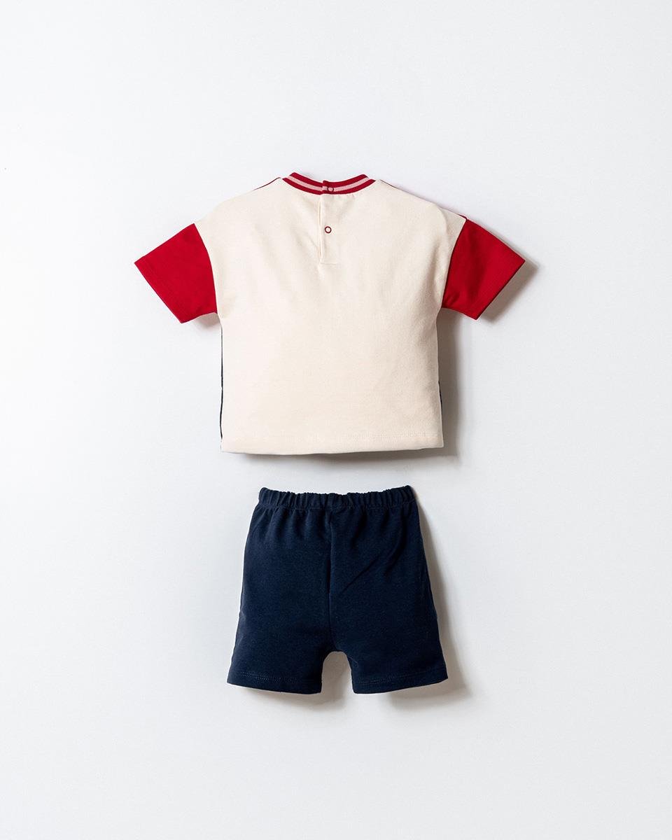 U.S. Polo Assn Erkek Bebek  2 li Şort T-şhirt Takım Kırmızı