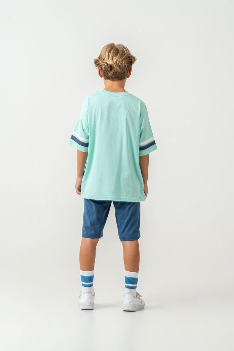 U.S. Polo Assn Erkek Çocuk  2 li Bermuda T-şhirt Takım Yeşil