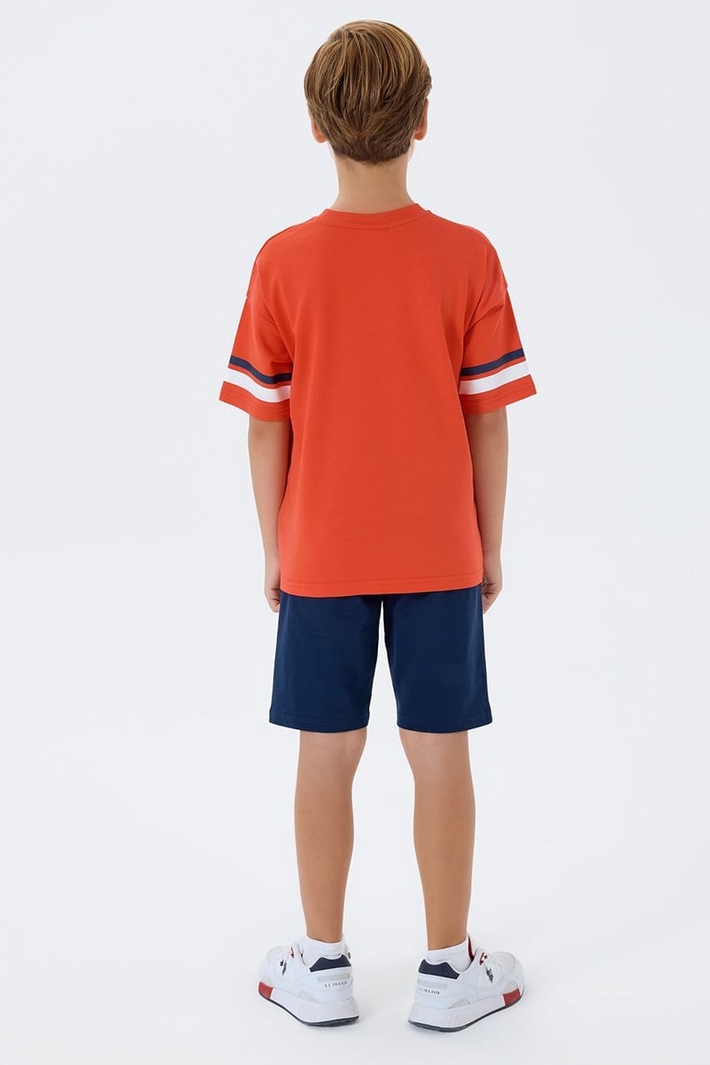 U.S. Polo Assn Erkek Çocuk Bermuda  2'li Takım Kırmızı