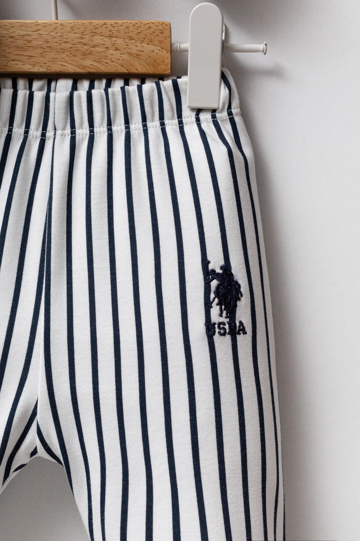 U.S. Polo Assn. Erkek Bebek Gömlek Pijama Beyaz