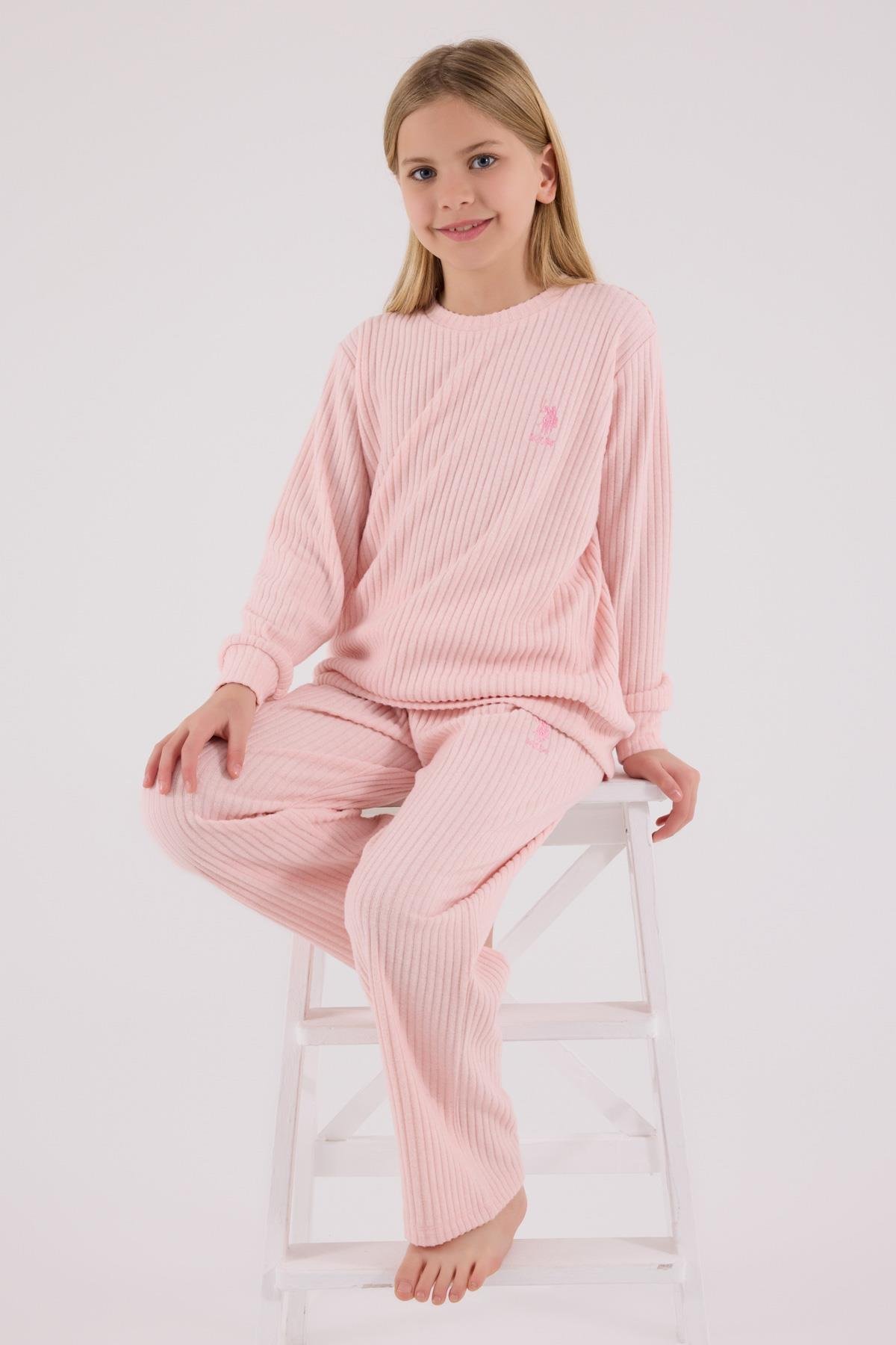 U.S. Polo Assn. Kız Çocuk Eşofman Takımı Açık Pembe