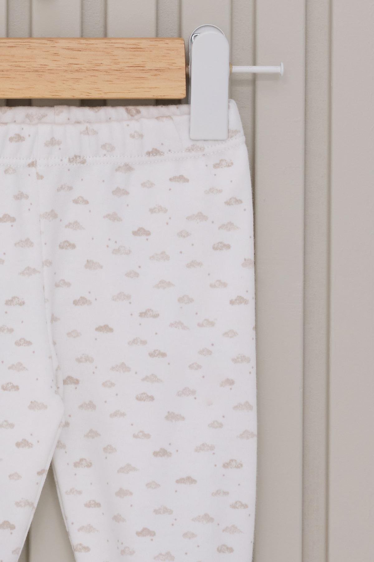 U.S. Polo Assn. Erkek Bebek 5'Li Zıbın Seti Krem