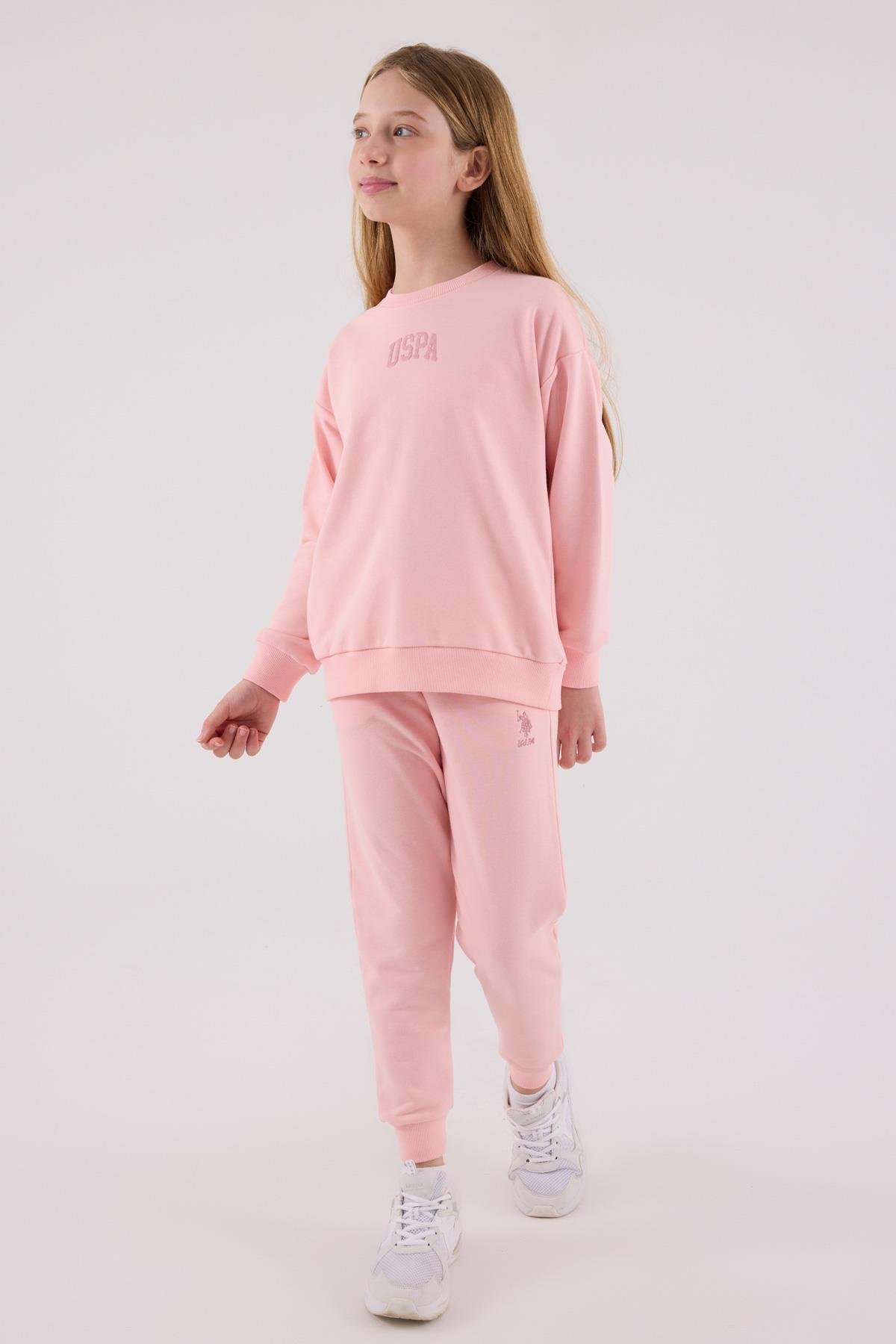 U.S. Polo Assn. Kız Çocuk Eşofman Takımı Açık Pembe
