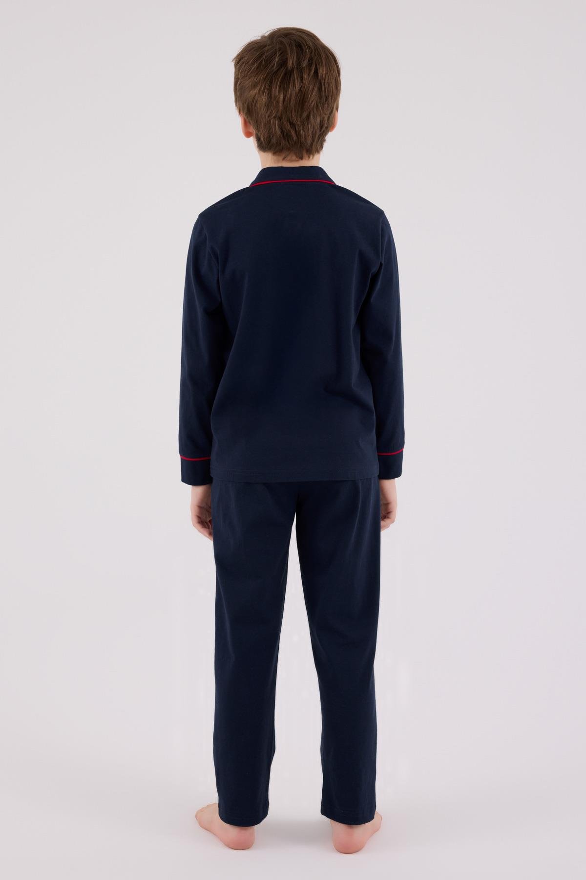 U.S. Polo Assn. Erkek Çocuk Gömlek Pijama Lacivert