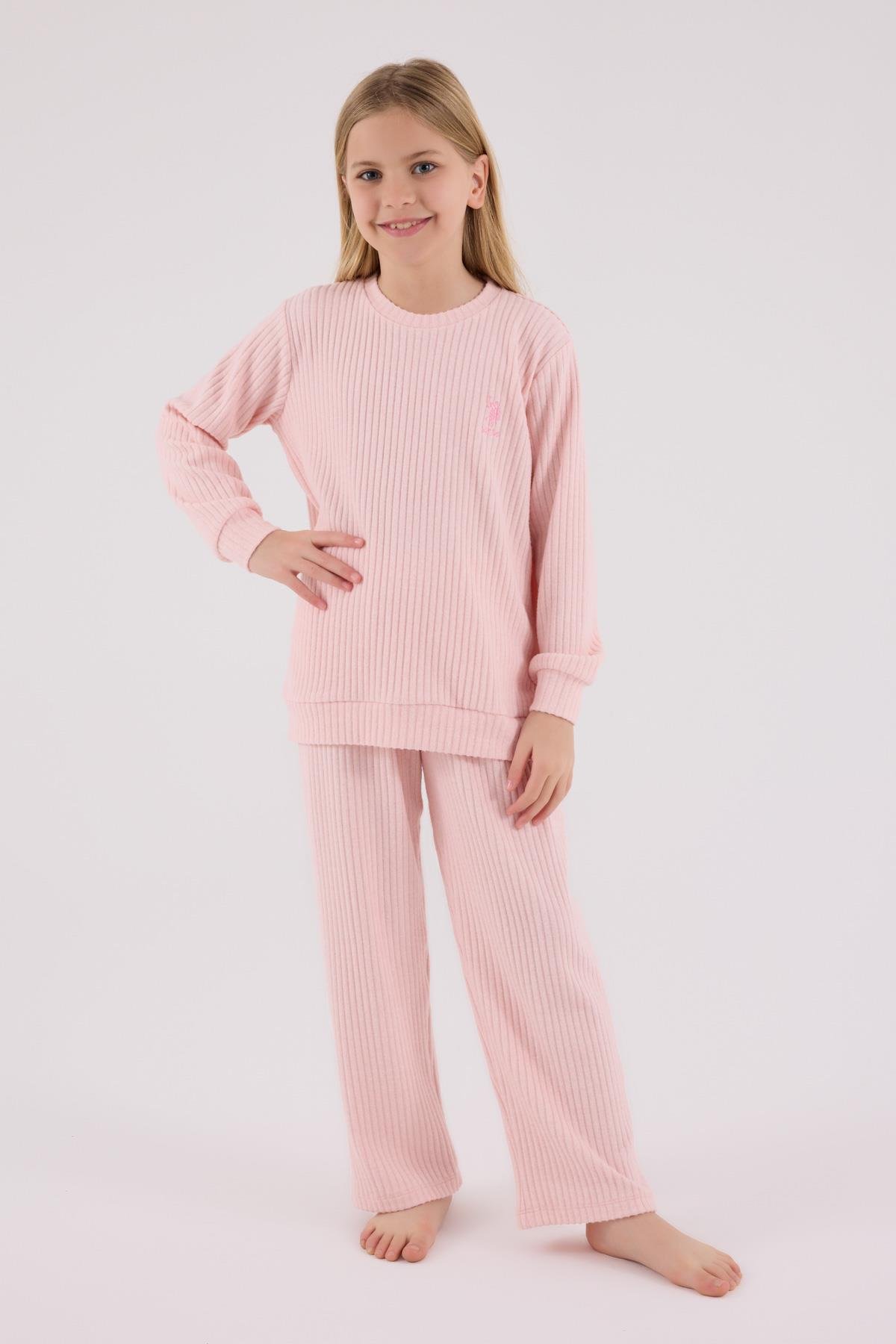 U.S. Polo Assn. Kız Çocuk Eşofman Takımı Açık Pembe