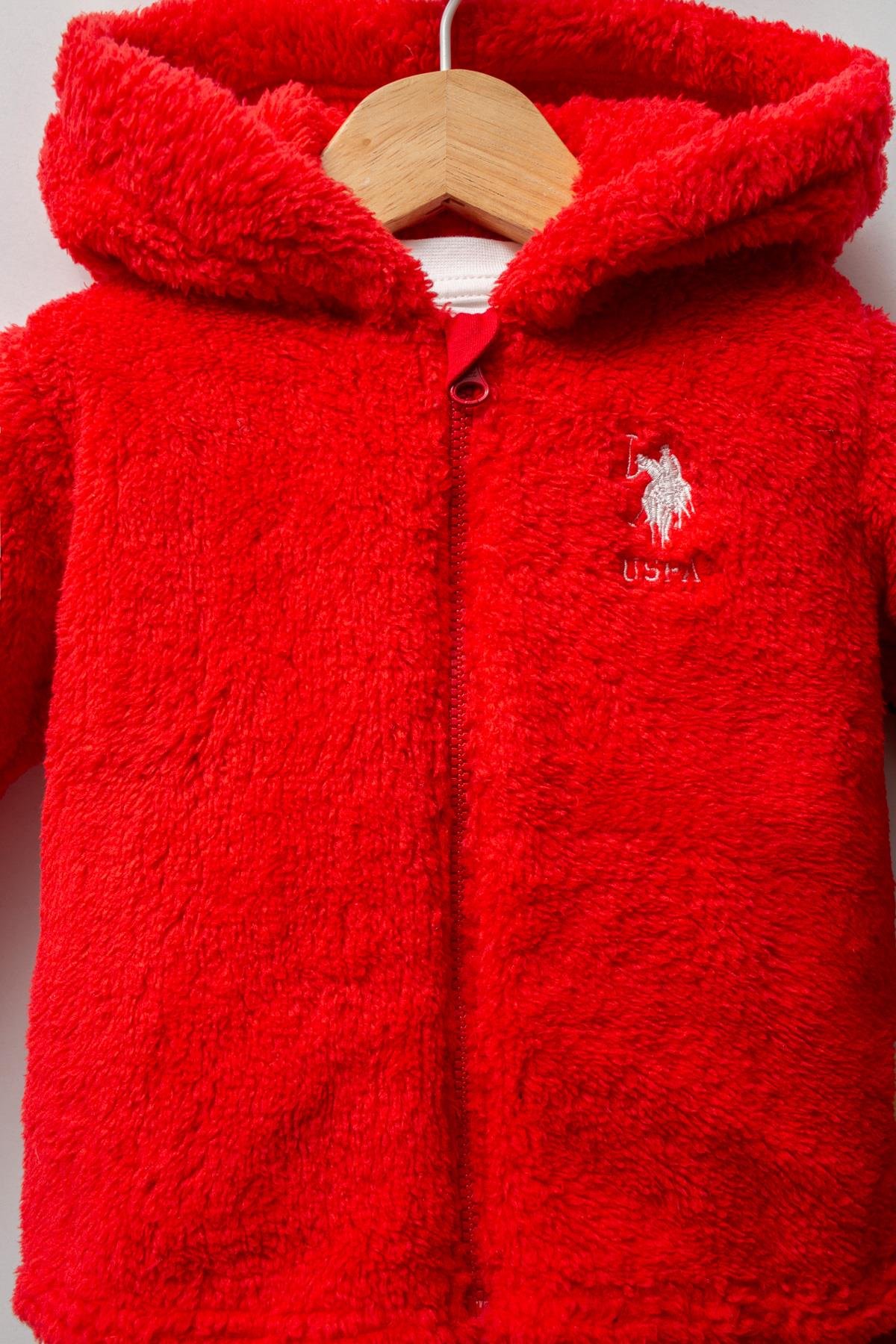 U.S. Polo Assn. Kız Bebek 3'li Takım Kırmızı