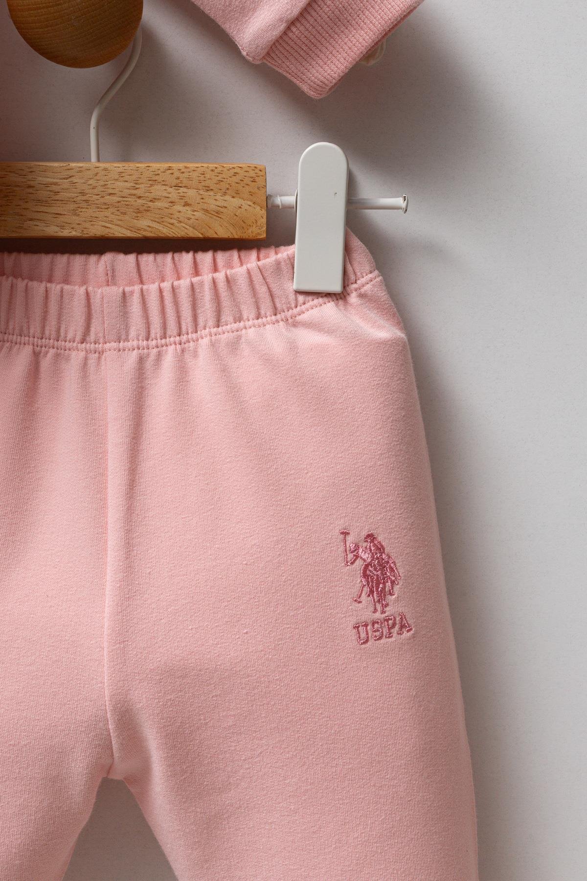 U.S. Polo Assn. Kız Bebek 2'li Takım Açık Pembe