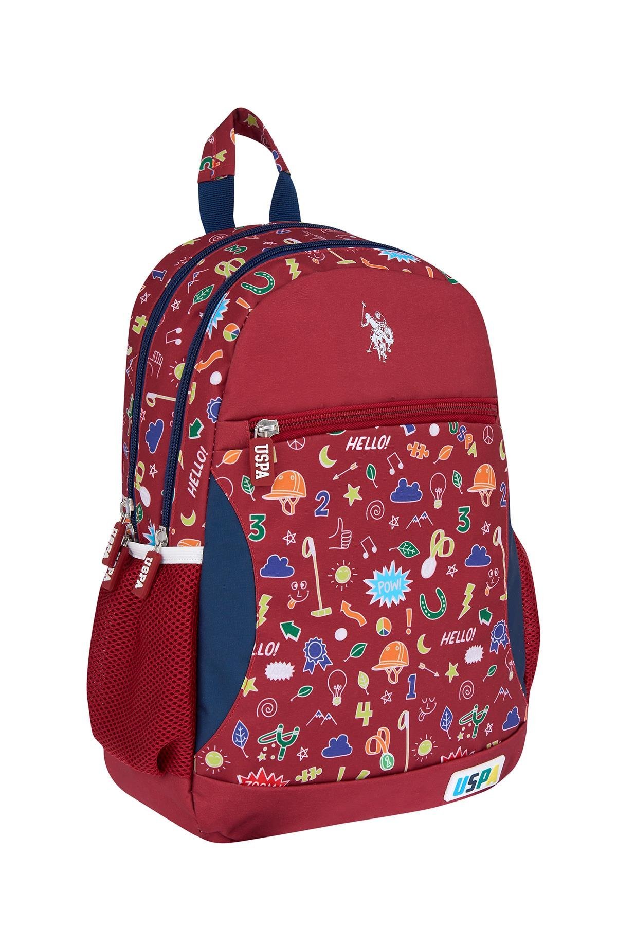 U.S. Polo Assn. Plcan25017 Sırt Çantası - Okul Çantası Kırmızı