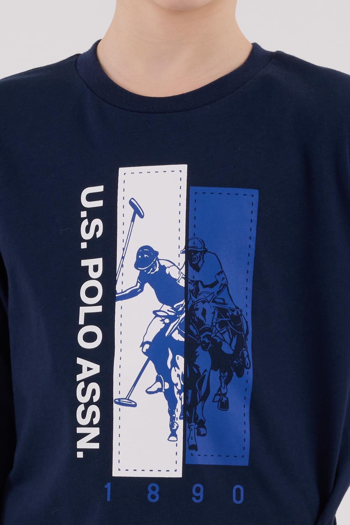 U.S. Polo Assn. Erkek Çocuk Uzun Kol Pijama Takım Lacivert