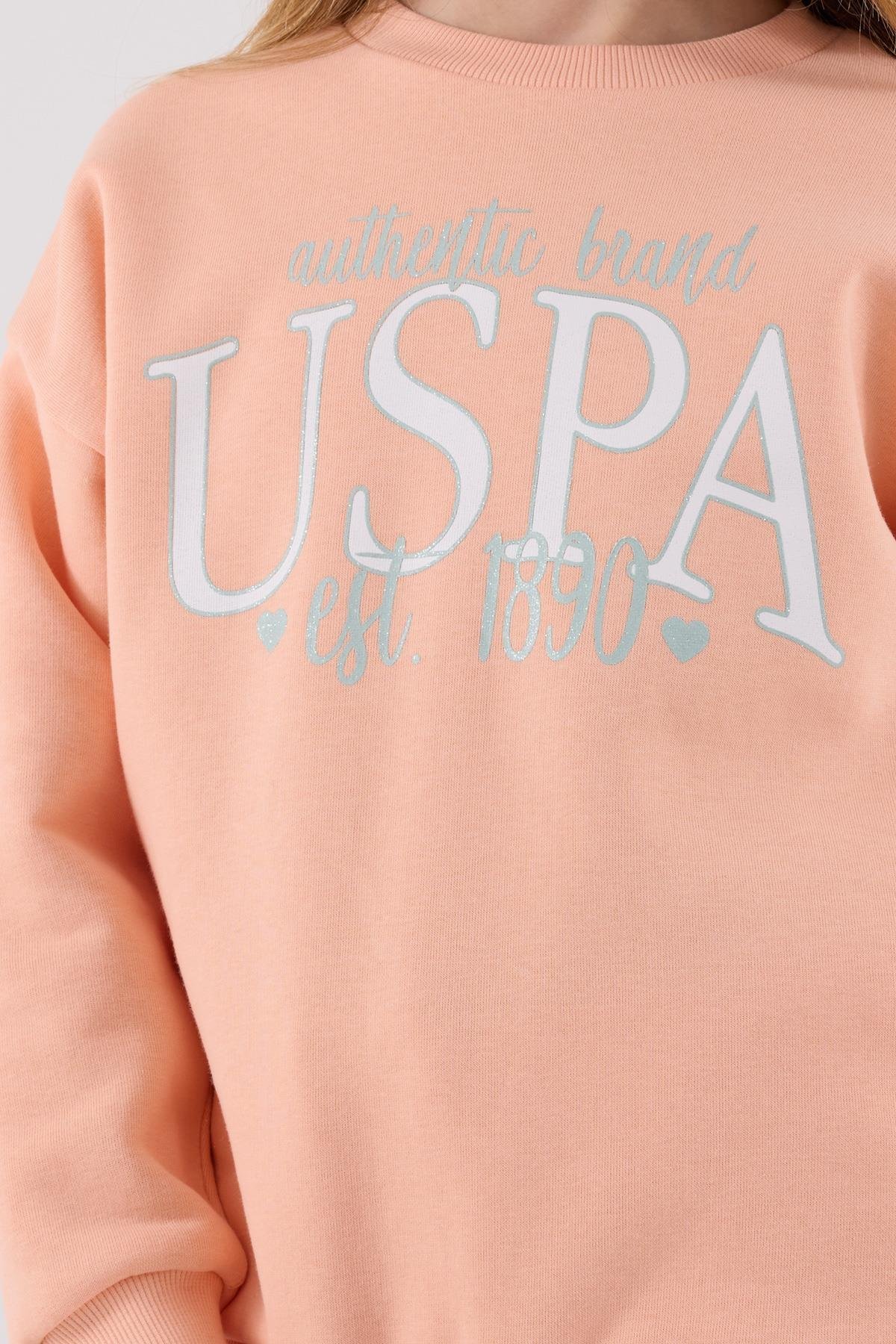U.S. Polo Assn. Kız Çocuk Eşofman Takımı Somon