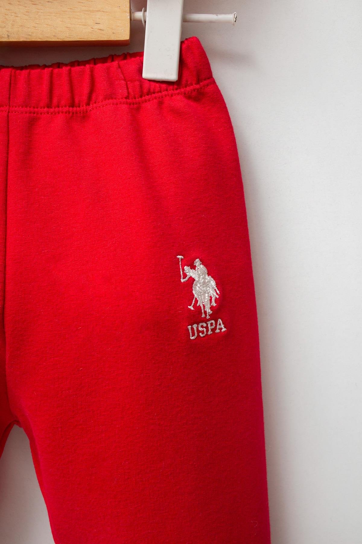 U.S. Polo Assn. Kız Bebek 3'li Takım Kırmızı